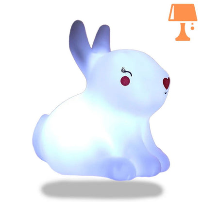 Lampe à Poser en Résine Lapin 47cm Or & Blanc Lampe à Poser en Résine Lapin 47cm Or & Blanc