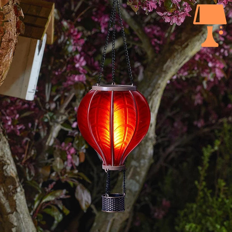 lanterne lampe de chevet rouge