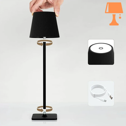 led lampe de chevet design rotatif