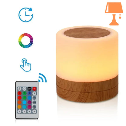 petite lampe de chevet bois multifonction