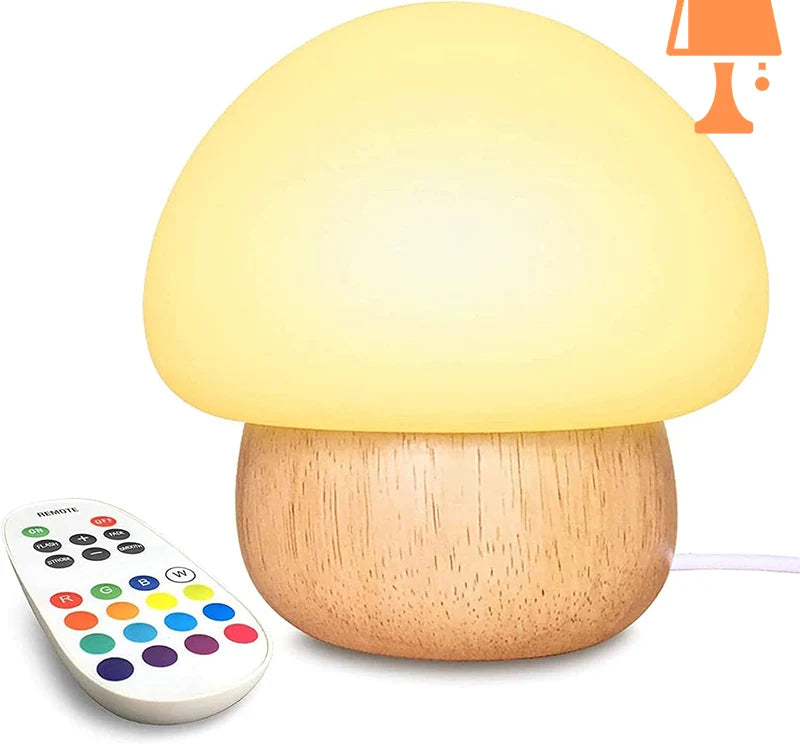 petite lampe de chevet champignon telecommande