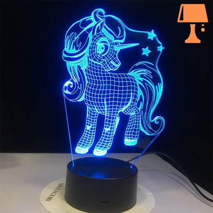 petite lampe de chevet fille bleu