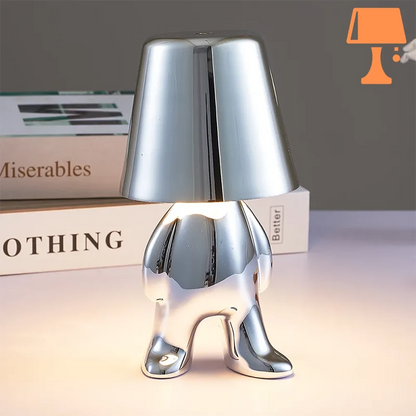 petite lampe de chevet moderne argenté a