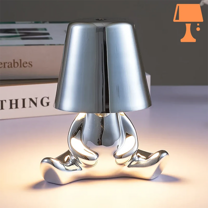 petite lampe de chevet moderne argenté b