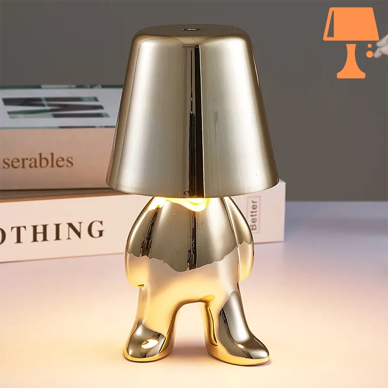 petite lampe de chevet moderne doré a