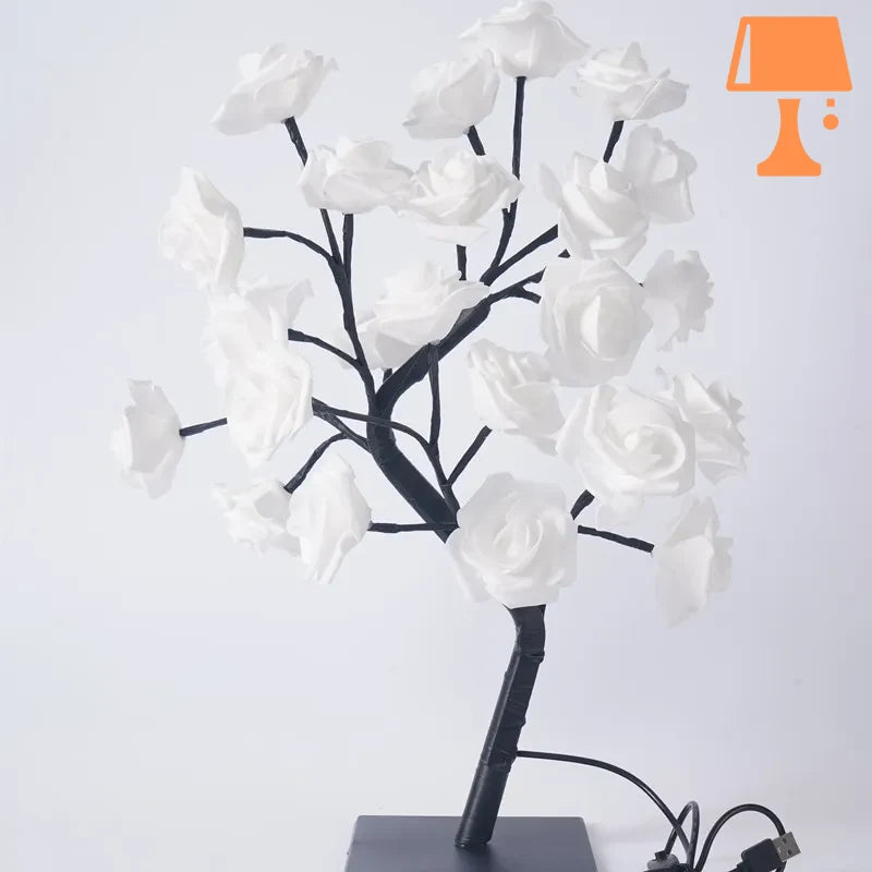 petite lampe de chevet romantique blanche