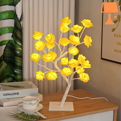 petite lampe de chevet romantique jaune