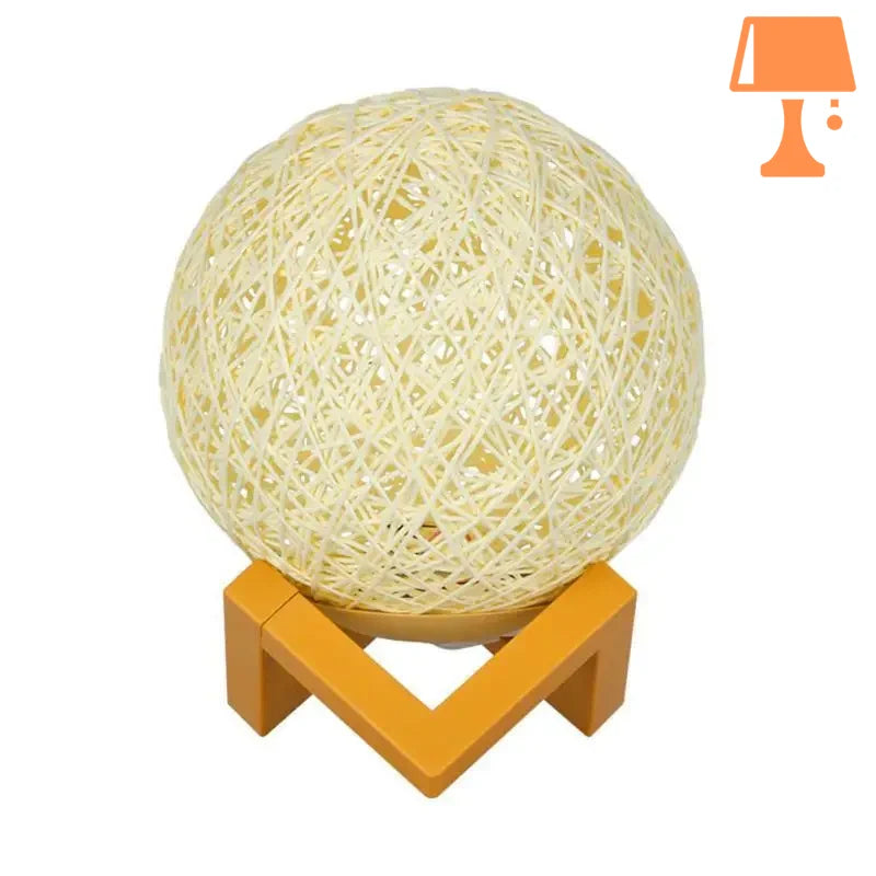 petite lampe de chevet rotin beige