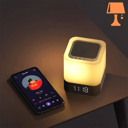 Réveille Enceinte Bluetooth Lampe de Chevet Portable