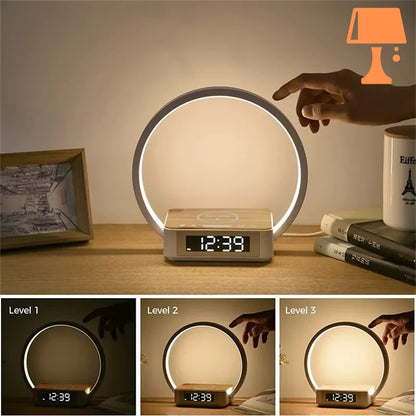 reveil lampe de chevet avec lumière ajustable