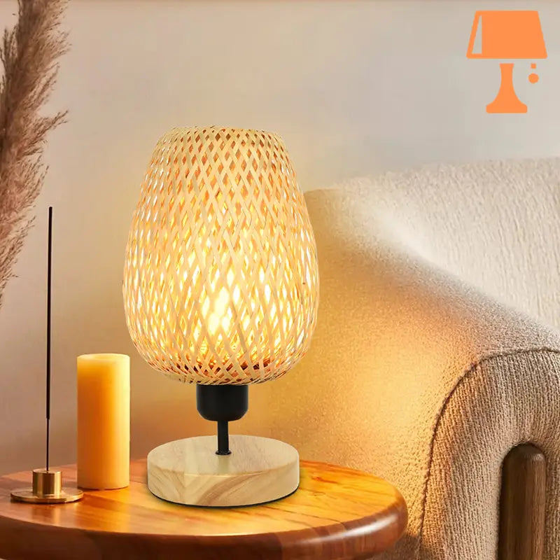 lampe-chevet-bois-rotin-bambou