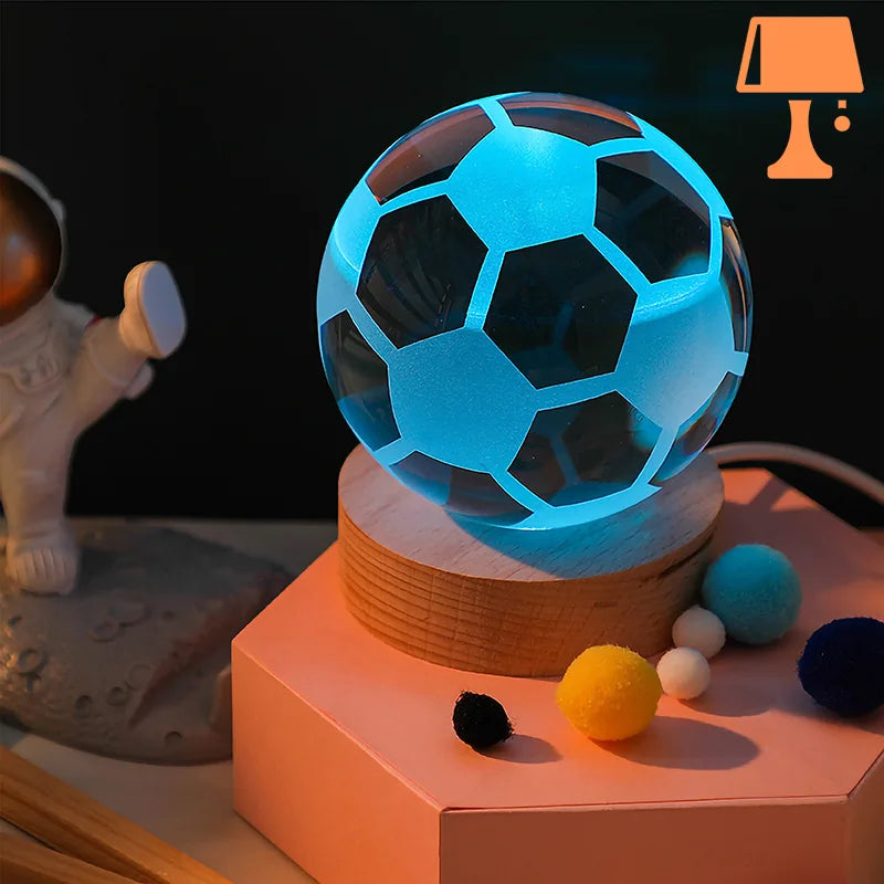 Lampe de chevet 3D LED ballon de Football
