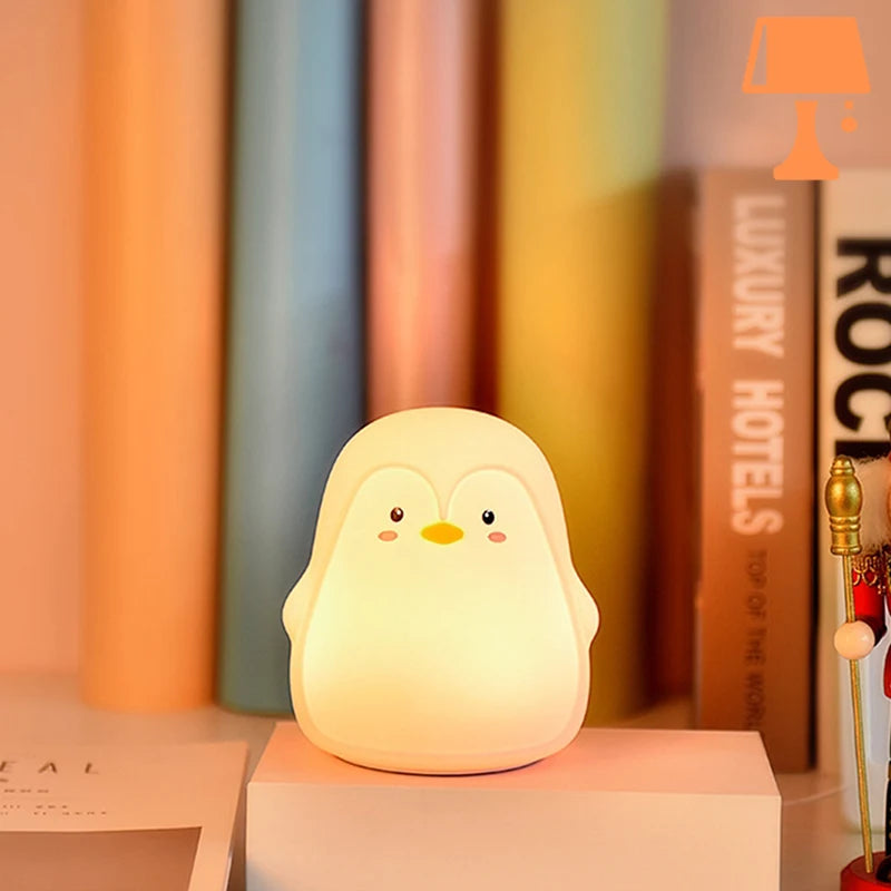 lampe-de-chevet-tactile-pour-fille-pingouin