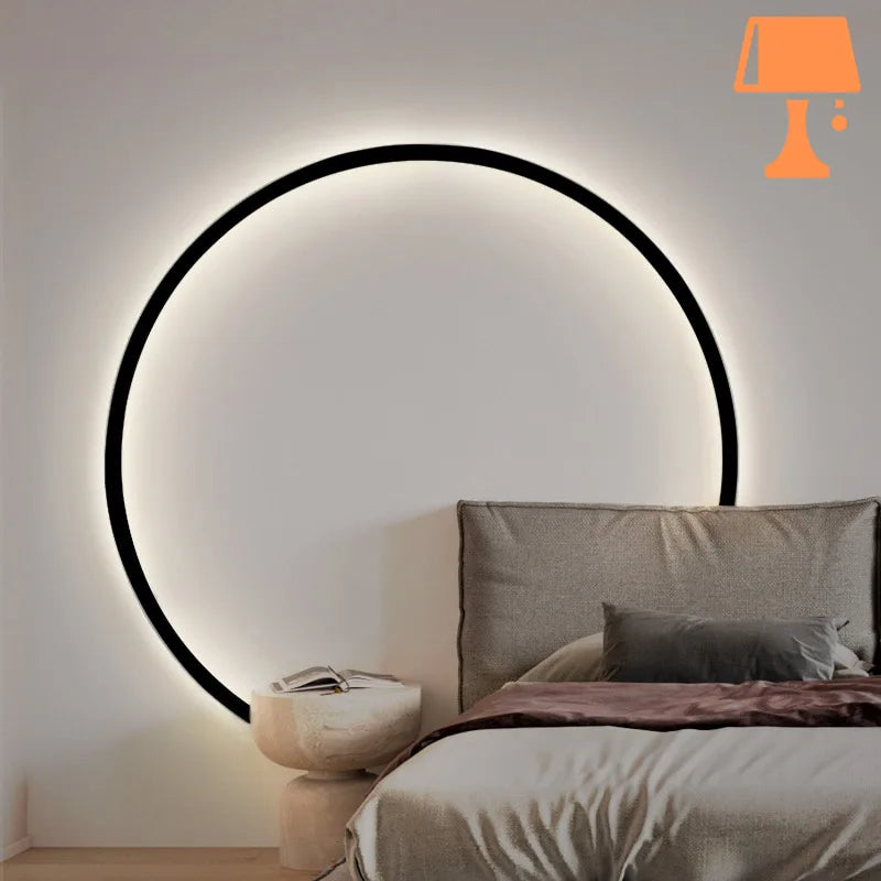 lampe-murale-led-noir-arrondie